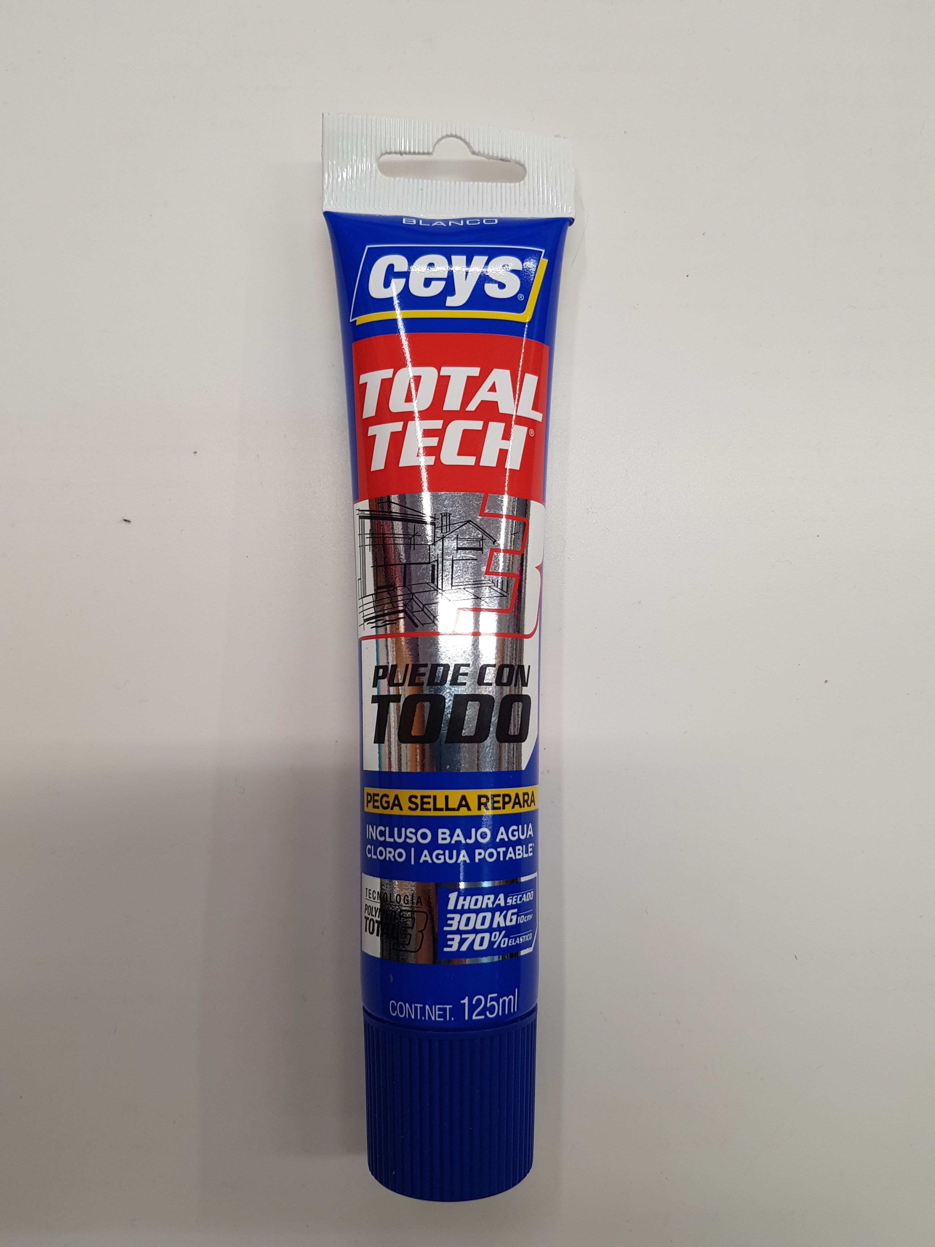 Adhesivo sellador Total Tech color blanco tubo 125ml
